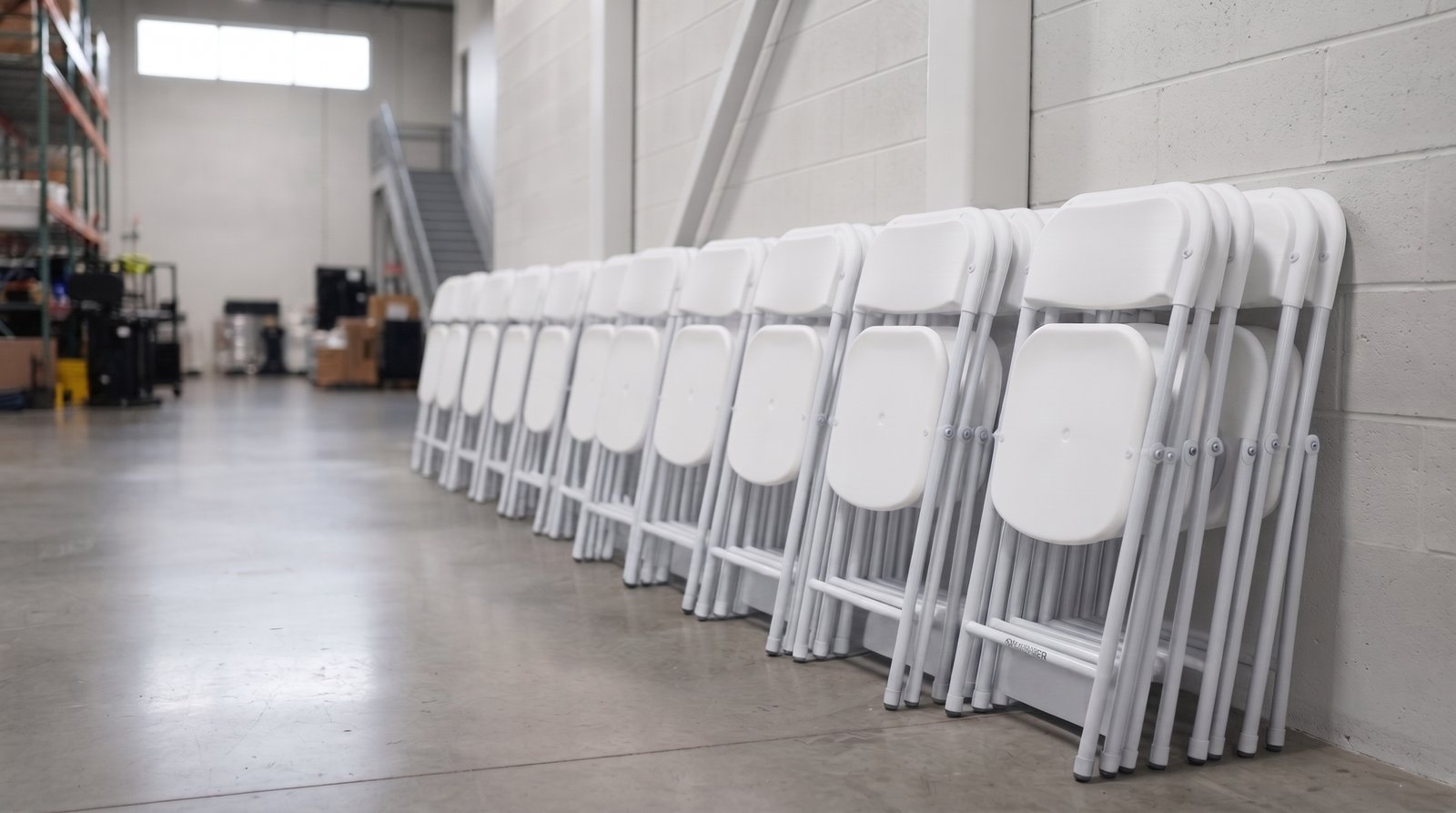 White chair rows for event